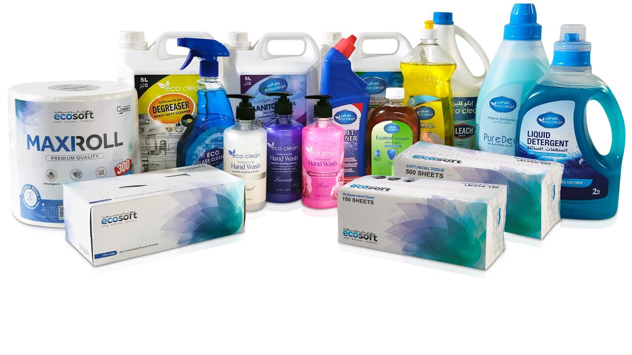 مجموعة منتجات Eco Clean وEcoSoft